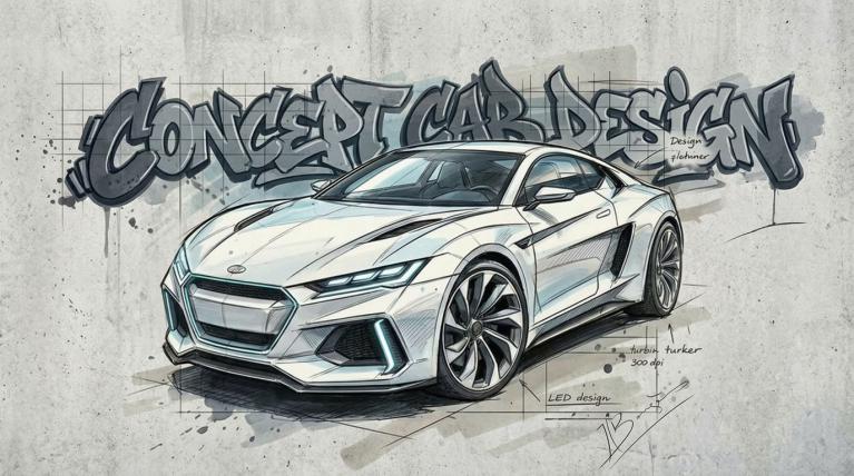 rough concept car poster