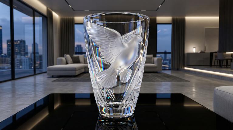 Vase hommage à Lalique