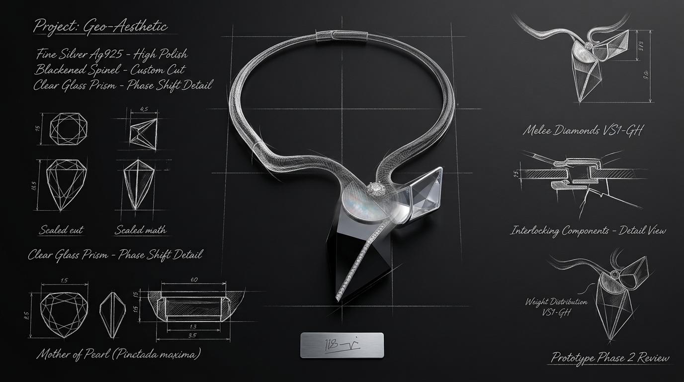 Création d'un collier début 80.