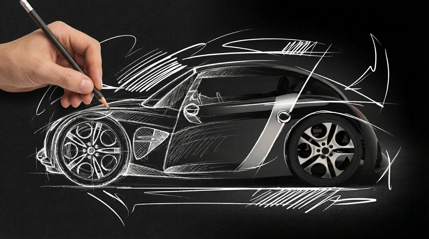design graphique concept roughs images 3 D logiciels classiques assisté par IA