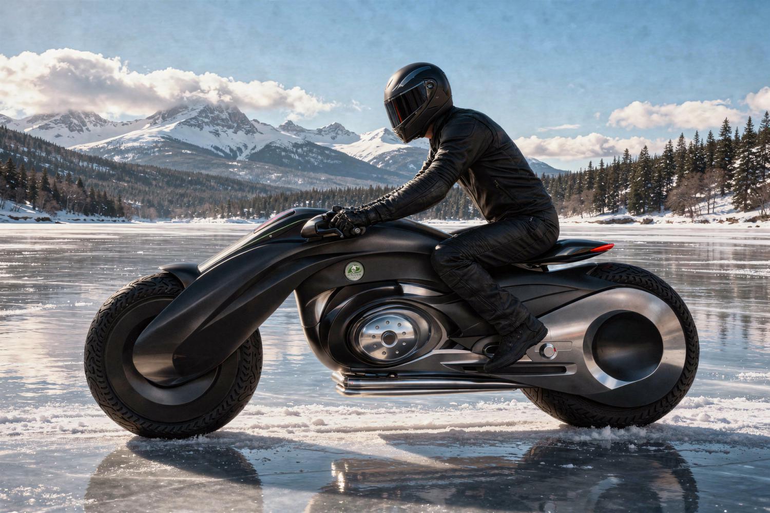 Moto dans les glaces