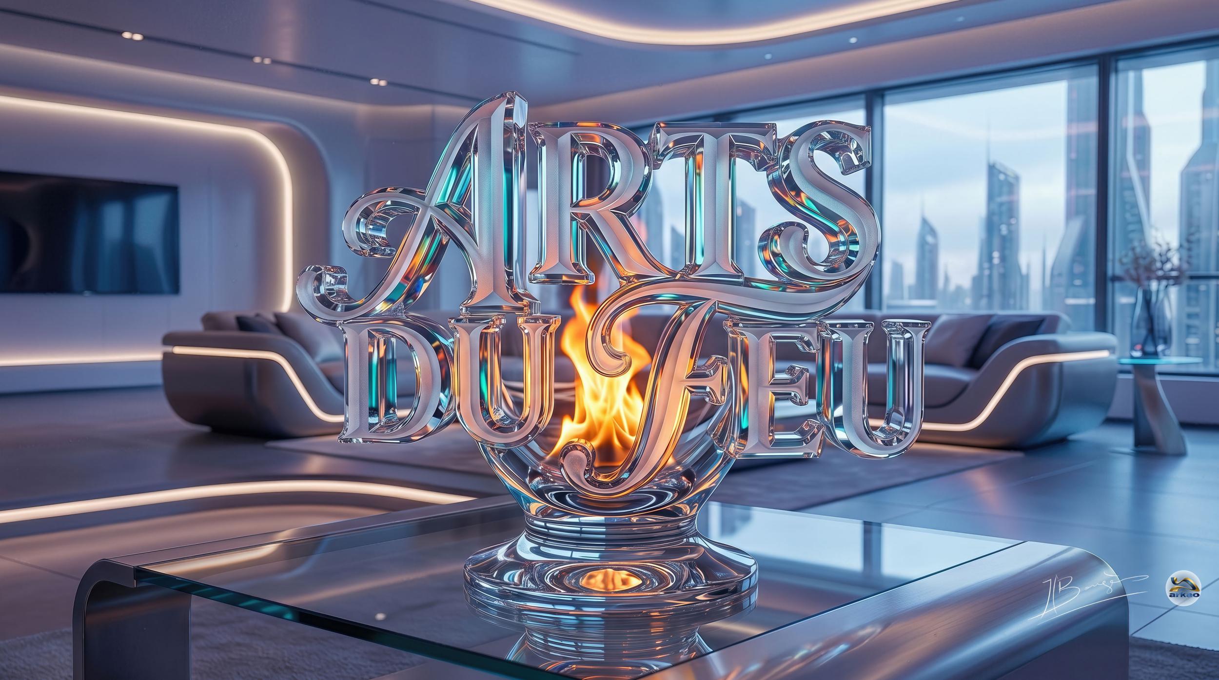 Concept vase en cristal arts du feu